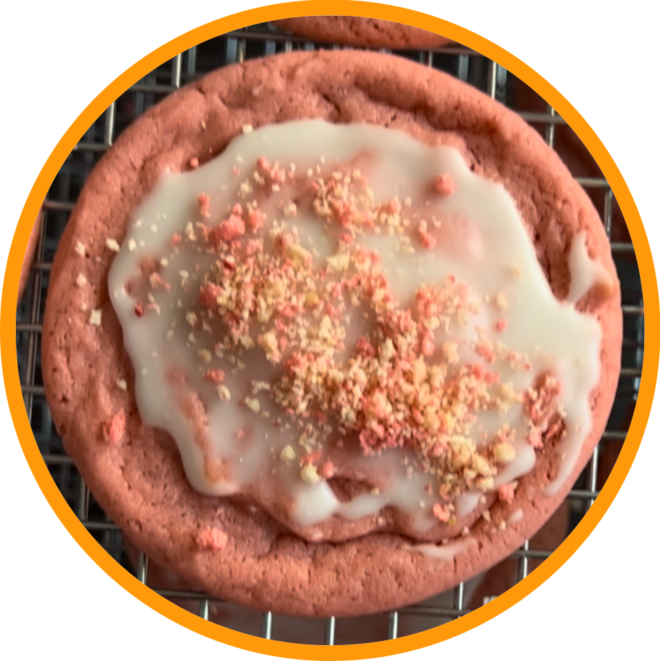 Large Strawberry Crunch Cookies