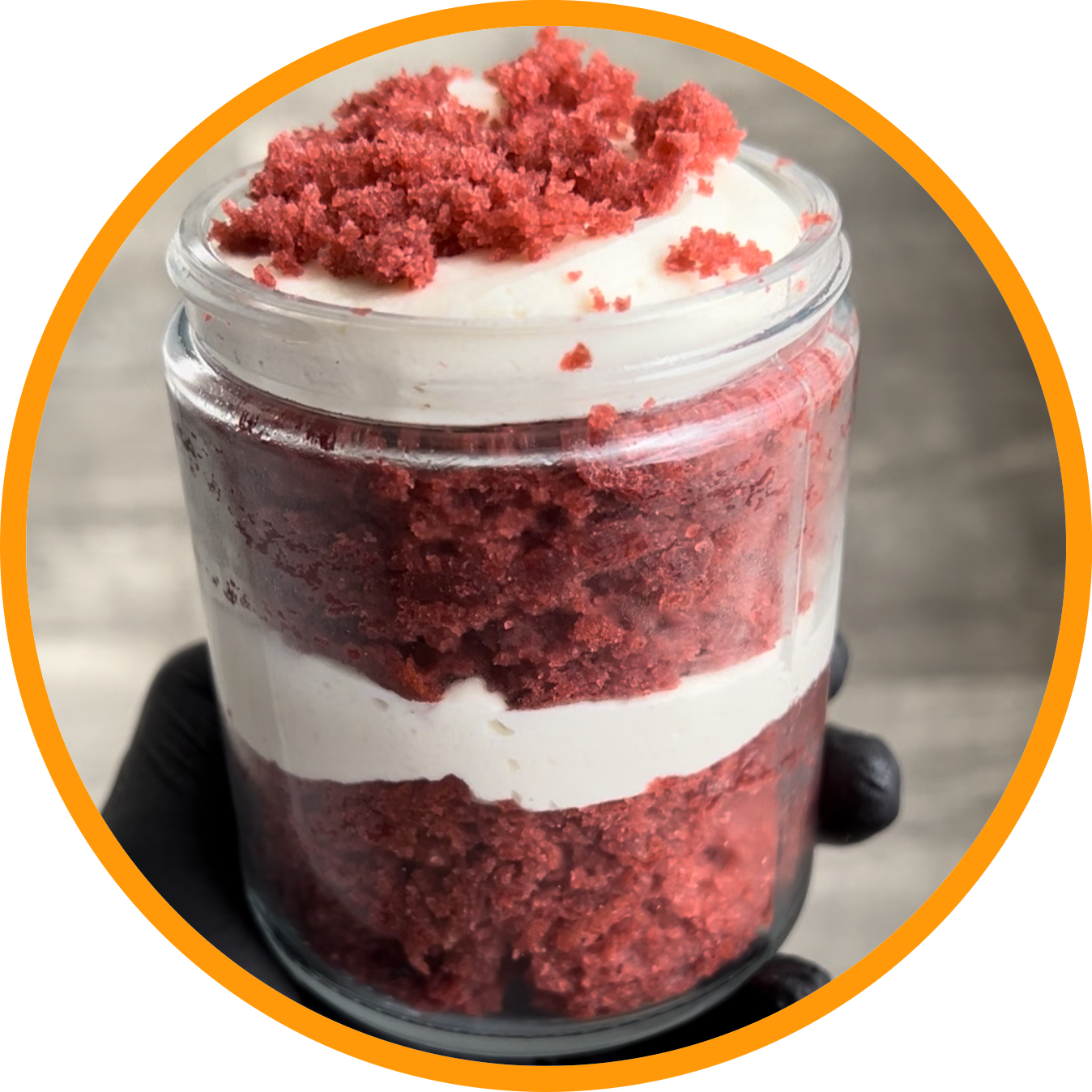 Red Velvet Cake Jar