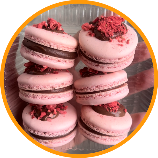 Strawberry Chocolate Macarons