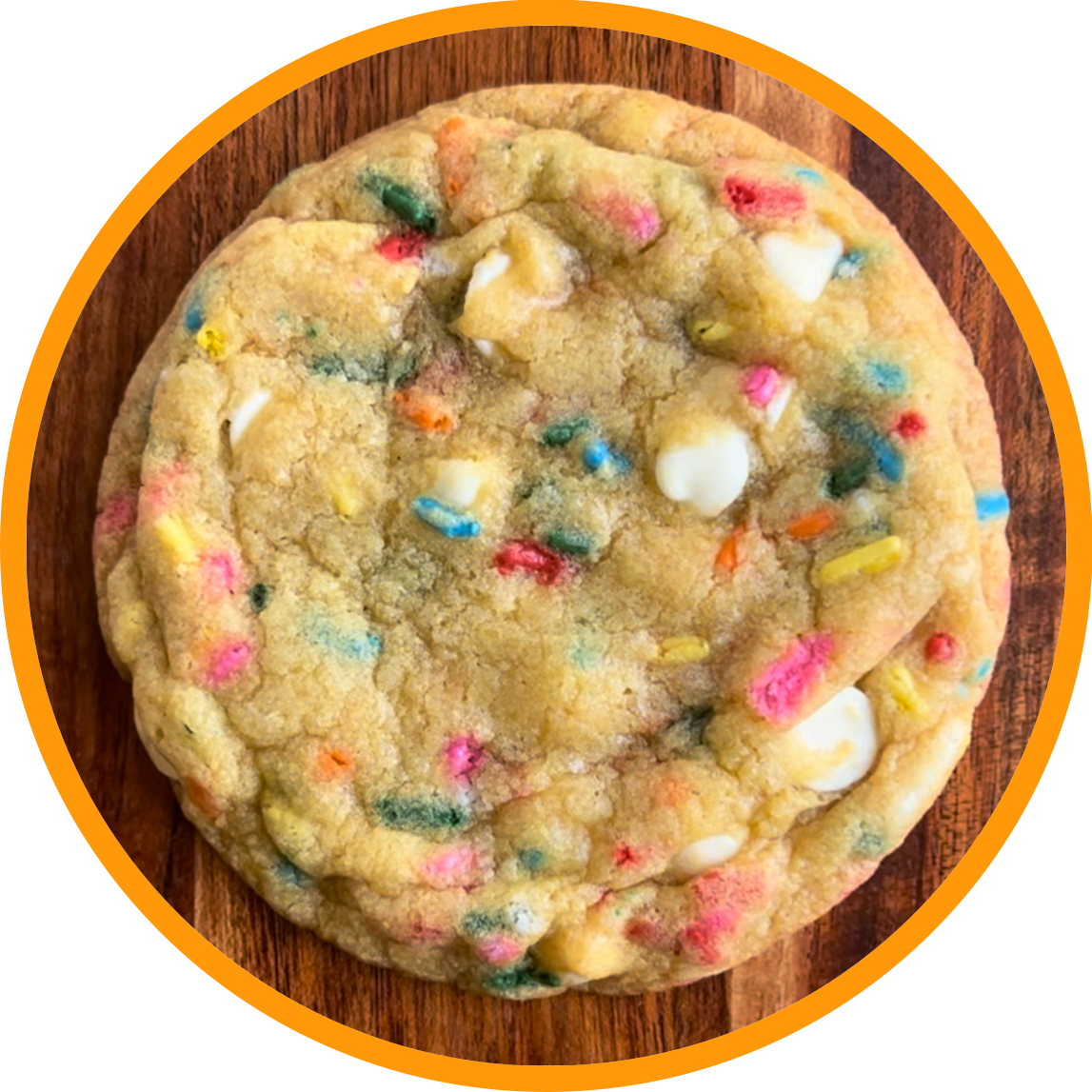 Large White Chocolate Birthday Cake Cookies