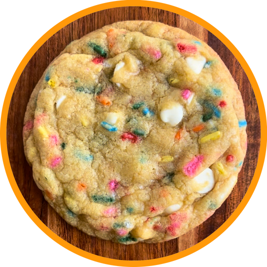 Large White Chocolate Birthday Cake Cookies