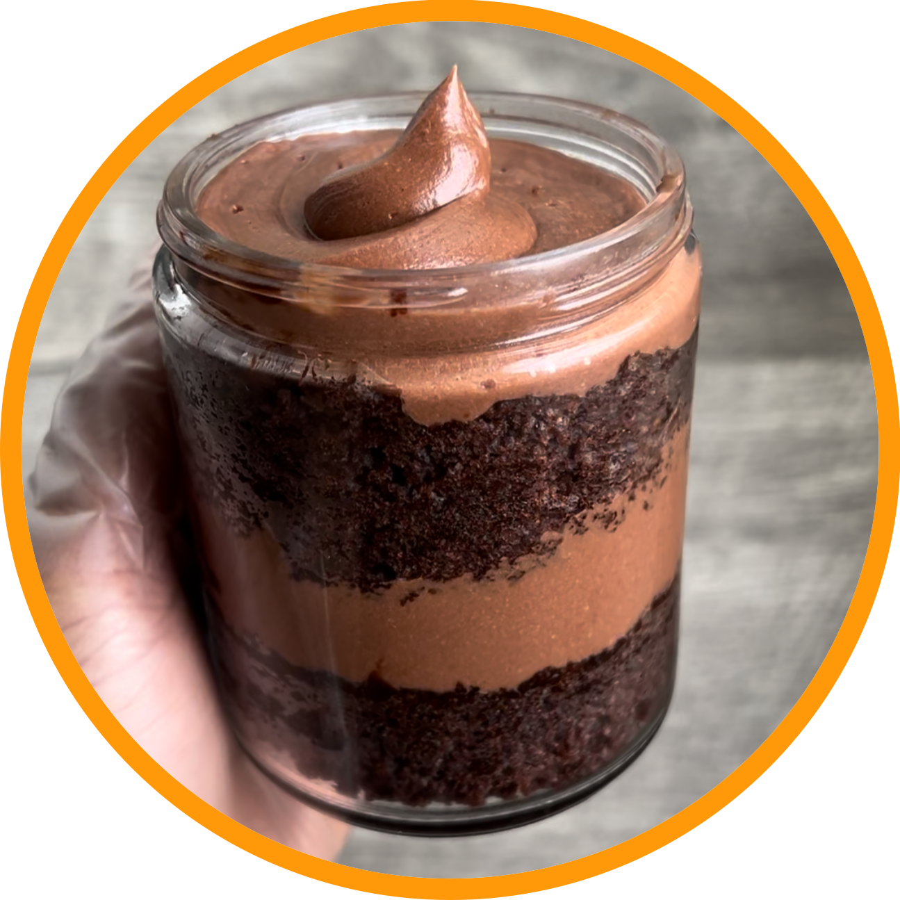 Double Chocolate Cake Jar