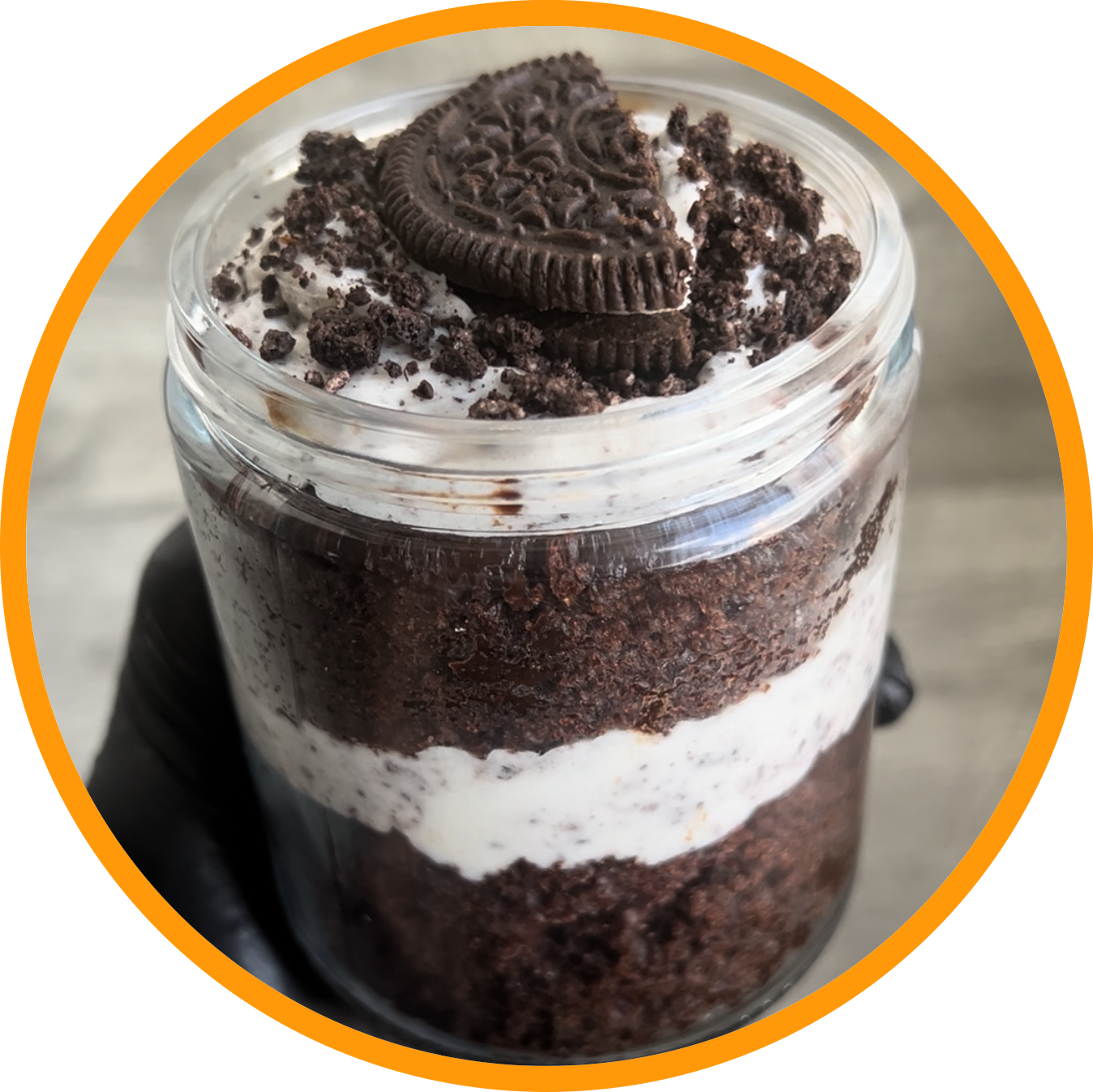 Chocolate Oreo Cake Jar