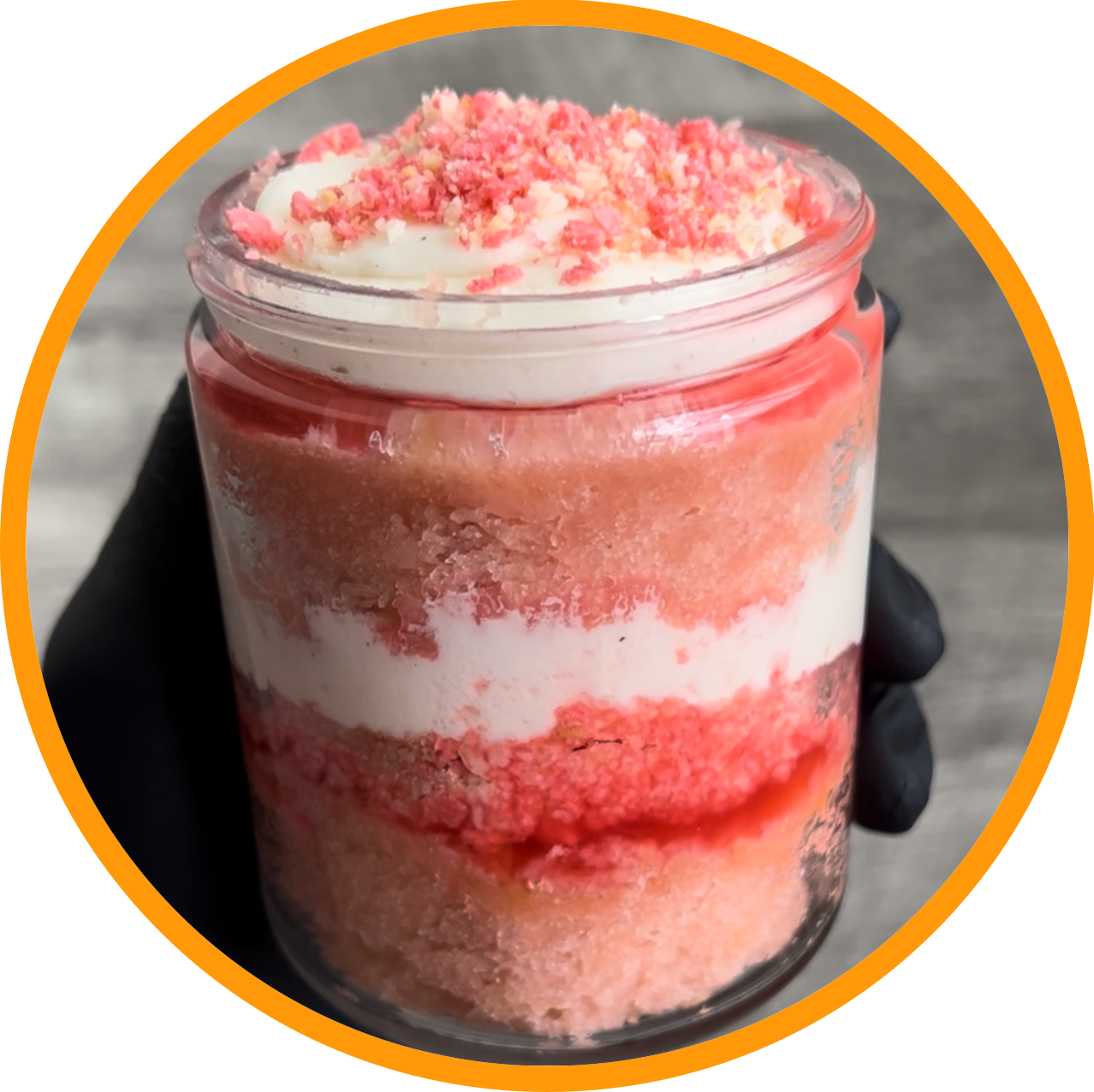 Strawberry Crunch Cake Jar