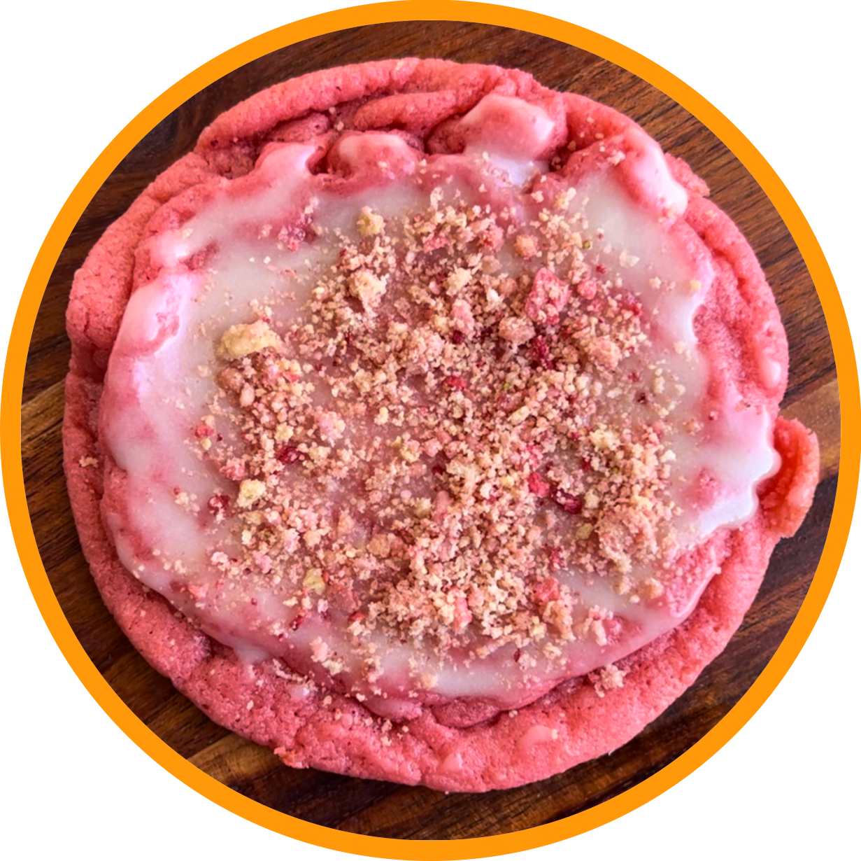 Large Strawberry Crunch Cookies