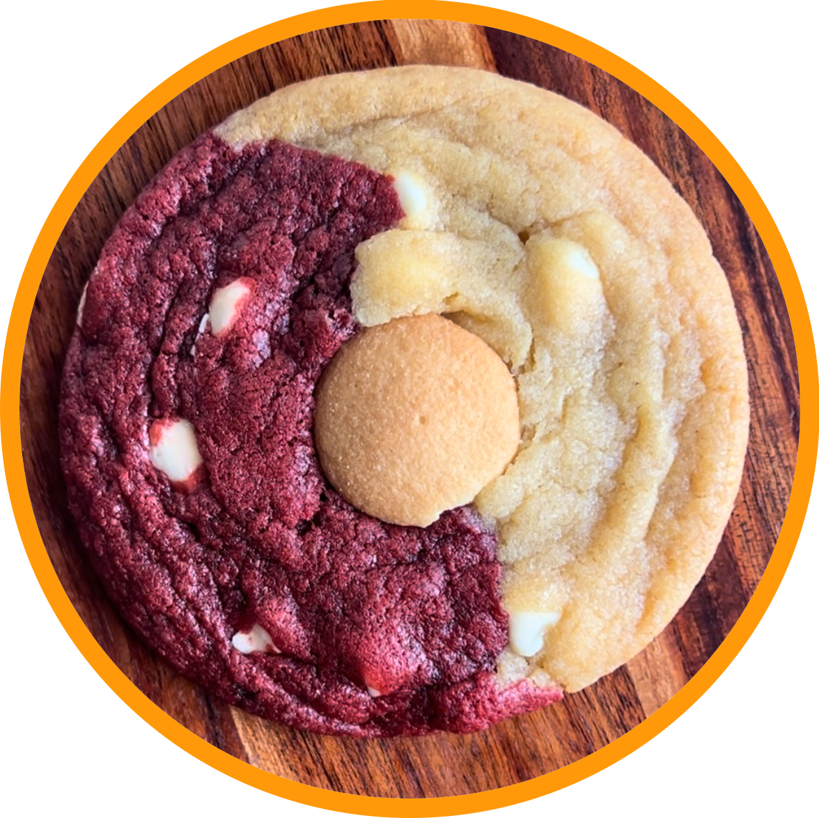 Large Red Velvet Banana Pudding Cookies