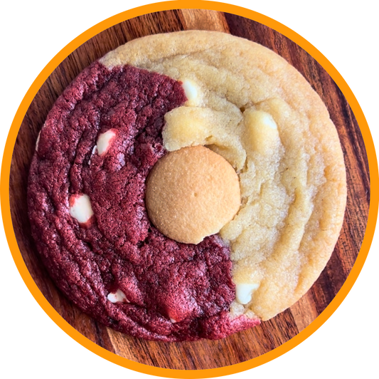 Large Red Velvet Banana Pudding Cookies