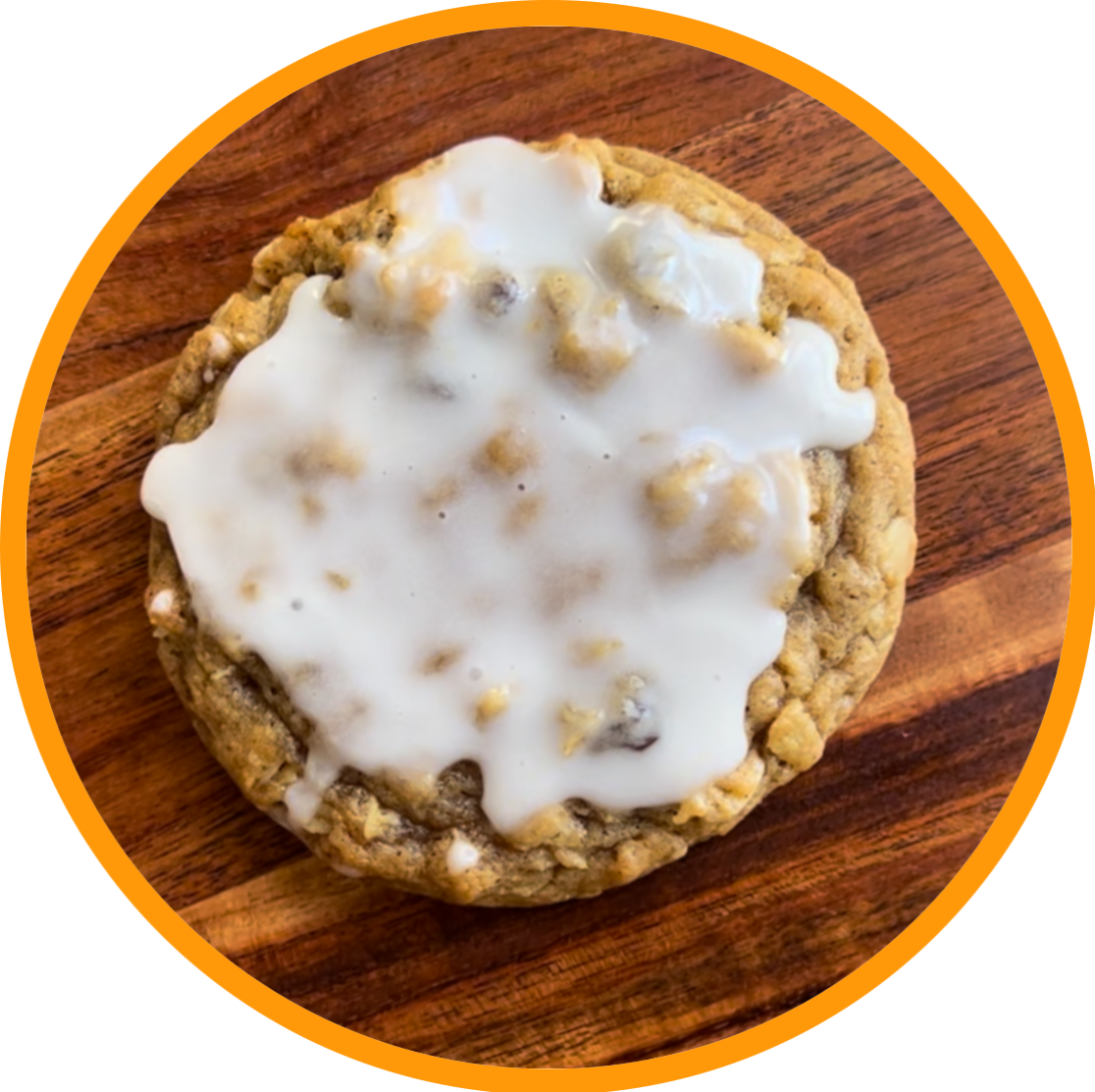 Large Iced Oatmeal Raisin Cookies