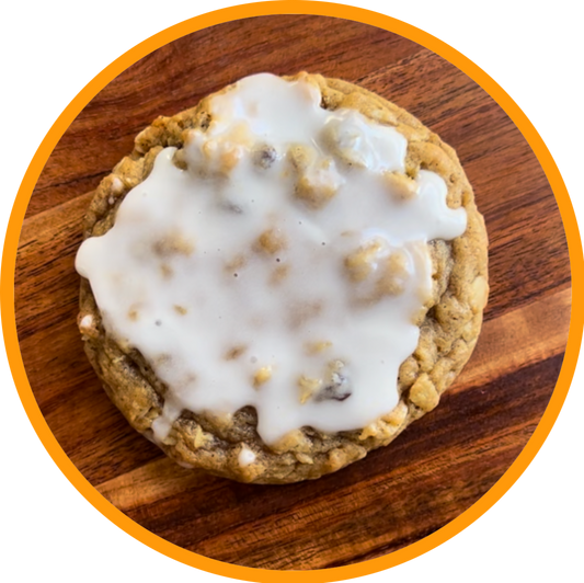 Large Iced Oatmeal Raisin Cookies